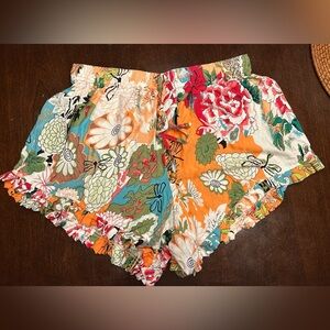 Floral High Waist Women's Shorts